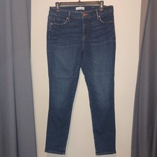 New LOFT Curvy Skinny Jeans Womens 30/10 Dark Wash Blue Stretch Denim