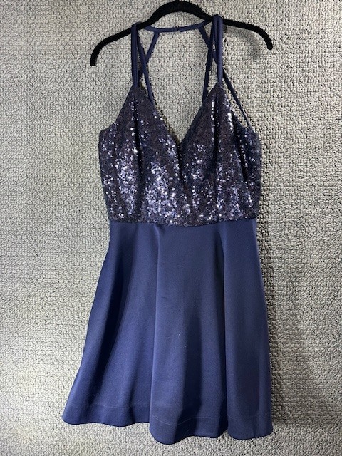 Speechless Navy Blue Sequins Flutter Fun Dress St… - image 12