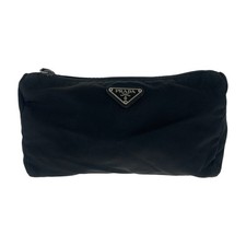 Prada Nylon Tessuto Triangle Logo Pouch