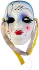 Decorative Mardi Gras Ceramic Mask 5” x 4” Hand Painted Design