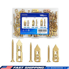 100pcs Self Drilling Drywall Anchors with Screws Kit, 50 Sheetrock Anchors & 50
