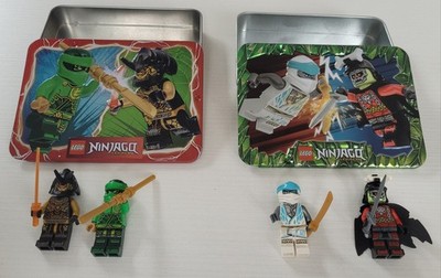 Lego Ninjago Minifiguren Box 112402 und 112405, 4 Figuren, Zane, Lloyd mit Waffe