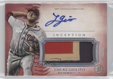 2015 Bowman Inception Red 3/5 Lucas Giolito #IAP-LG Jumbo Patch Auto v9t