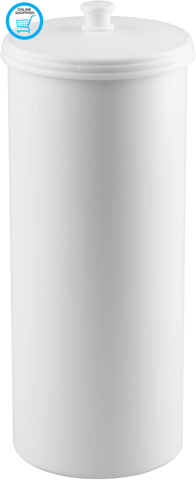 Idesign Kent Freestanding Toilet Roll Holder, Plastic Toilet Paper Holder with L