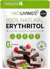 100% Natural Erythritol 1 Kg (2.2 lb) Granulated Zero Calorie Sugar Replacement