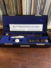 Dolmetsch Grenadilla Wooden Soprano Recorder Complete In Hard Case