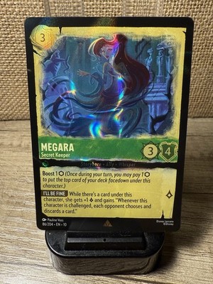 Lorcana Whispers In The Well - Megara Secret Keeper - 86/204 Rare Cold Foil M+!