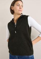 CECIL - Teddy Troyer Weste - Farbe: raw khaki