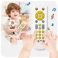 Baby Remote Control , 3 Languages, Lights  Sounds, 6M , White