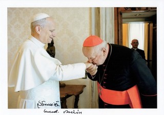 Original signiertes Foto Stanislaw Cardinal Dziwisz Kardinal Papst Leo XIV.
