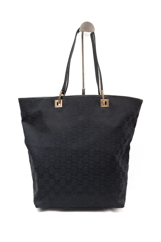 Bolso de Mano GUCCI GG de Lona Negro Auténtico de JAPÓN Foto 2 de 4