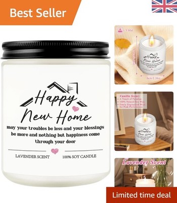 Elegante Duftkerze im Glas verpackt: Humorvolles Geschenk für neue Heimat Feier