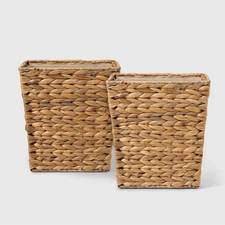 2pk Light Weave Wastebasket Natural - Threshold