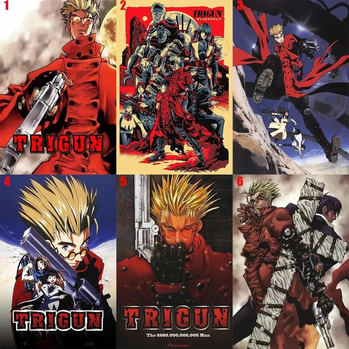 Trigun Vash The Stampede Classic Anime Action Art Poster | eBay