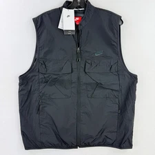 NIKE Mens Tech Woven Vest Size L Mens Black FZ0748-010 NWT