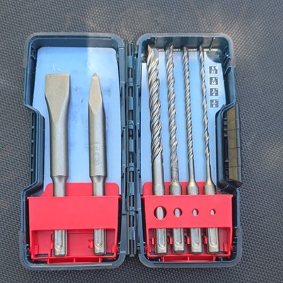 Bosch SDS-plus Drill Bit and Chisel Set, Sizes 5/32, 3/16, 1/4, 3/8