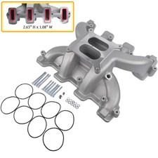 Rpm Style Carb Intake Manifold For Gm Ls1 Ls2 Ls6 Cathedral Port 300-130 Satin