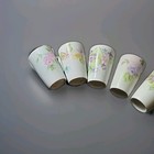 Vintage Hand Painted And Signed Coffee/Tea Mugs Cups Floral/Gold Elnora 1968-69 — photo 3