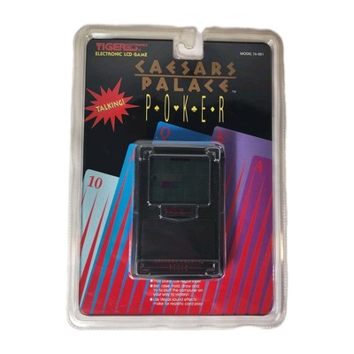 Vintage Tiger Electronics Caesars Palace Big Screen Poker LCD Handheld 1994 NEW