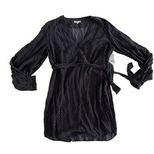 NWT Equipment Femme 100% Silk Printed Belted V Neck Button Shirt Dress Wmns XL