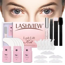 LASHVIEW Lash Lift Kit, Eyelash Perm Kit, Professional Eyelash Curling Lash Exte