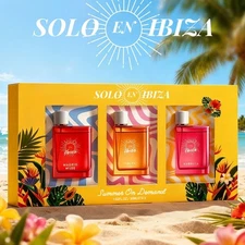 SOLO EN IBIZA Women's Perfume Gift Set - 3 x 1.02 Oz Eau de Parfum Spray - 3 Lon