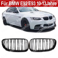 FÜR BMW 3ER E92 E93 10-13 COUPE LCI SPORT NIEREN GRILL DOPPELSTEG GLANZ SCHWARZ