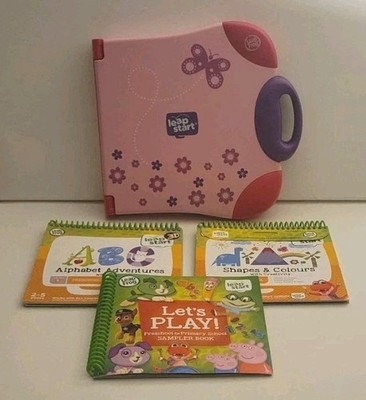 LeapFrog LeapStart interaktives Lernsystem Vorschule 2016 pink & 3 Bücher sehr guter Zustand