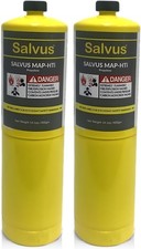 Salvus MAP HTi MAPP Gas 400g x2 - Blowtorch Fuel for Soldering Brazing Welding