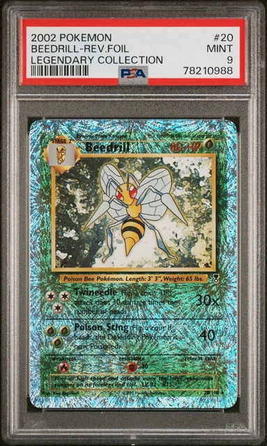 Beedrill PSA 9 2002 Pokemon Legendary Reverse Holo #20/110 5481