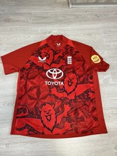 2025/26 Castore England Cricket Men's Short Sleeve Shirt - Men's US XXL