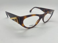 NEW Fendi FE50092I 053 Havana Cat Eye Eyeglasses 52-17-140mm Comes w/Full Set