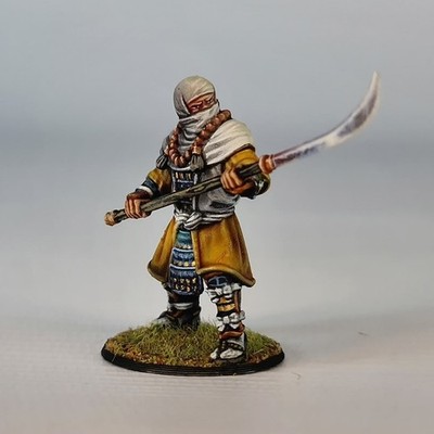 Japanese Warrior Monk Mini, DND Pathfinder, Tabletop, Wargaming, RPG, Hametsu