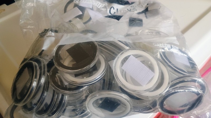 Coin Dealer Collector Lot Of Various Size Airtight Coin Holders Cases...
