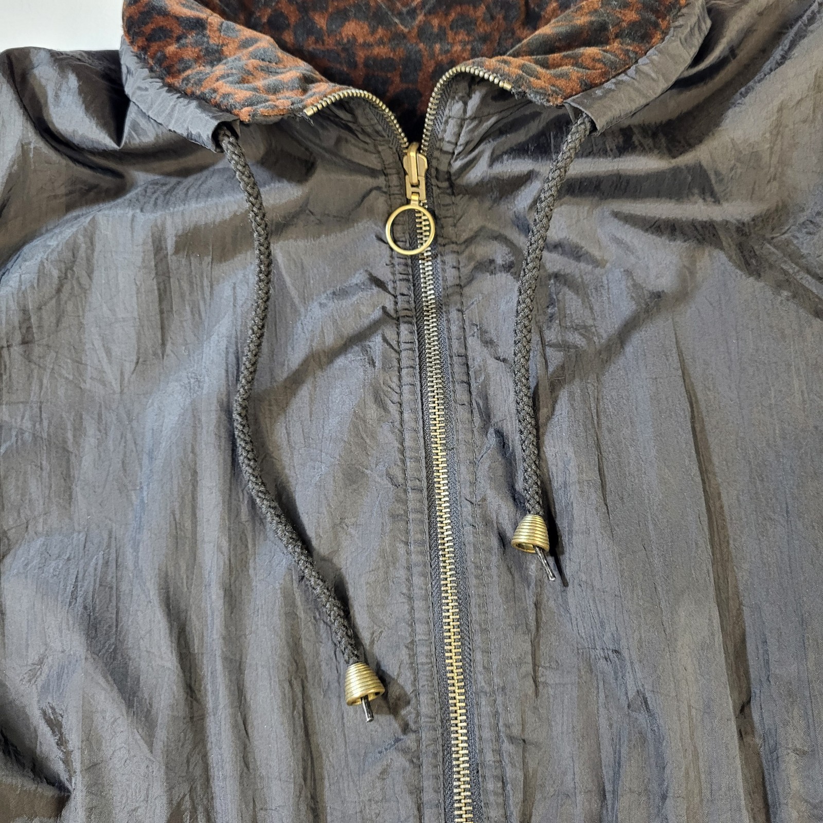 Current Seen Black Leopard Print Reversible Jacke… - image 3
