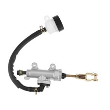 Rear Foot Brake Master Cylinder Pump with Reservoir for 50cc 70cc 90cc silver