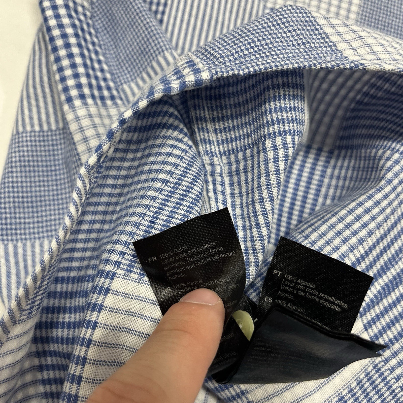 Barbour Button Down Gingham Patchwork Shirt Size … - image 9