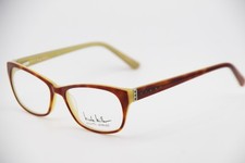 NEW NICOLE MILLER GARNET C02 HAVANA GREEN AUTHENTIC FRAMES EYEGLASSES 55-16
