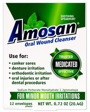 Amosan Oral Wound Cleanser - Spearmint 0.72 Ounce Pack of 1 