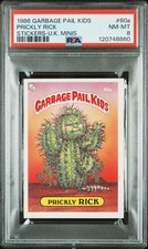 1986 GARBAGE PAIL KIDS STICKERS-U.K. MINIS #60A PRICKLY RICK PSA 8