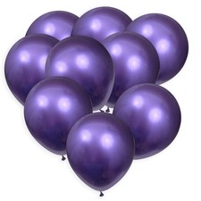 Purple Balloons 100 Pack, 12 Inch Metallic Purple Balloons For Birthdays,...