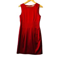 Banana Republic Ruby Red Satin Sheath Dress 8
