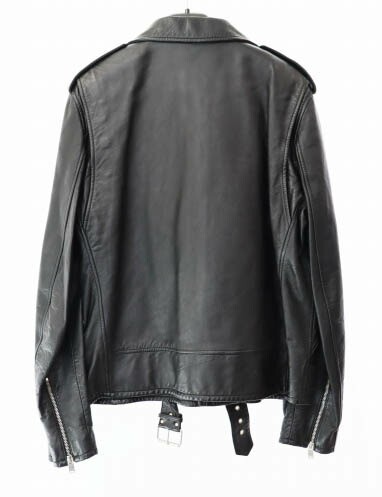 Giacca Saint Laurent Paris 16AW Eddy pelle di agnello doppio pilota nera 54 usata