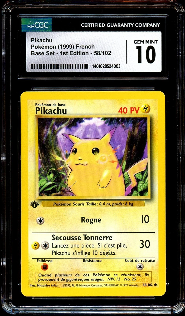 [PSA10]ピカチュウ フランス語 1st edition 初期イラスト 海外 Pokémon TCG Grade 10 French Collectible Individual Card Games for