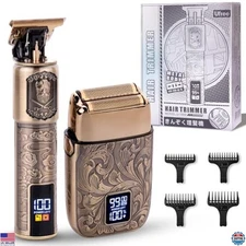 Electric Foil Shaver & Beard Trimmer Kit, Cordless Hair Clippers for Men