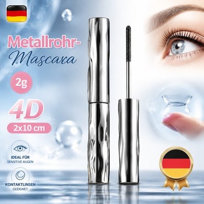 Metallrohr-Mascara 2g, 4D Curling Eyelash Iron Wasserfest Schnell Trocknend DE
