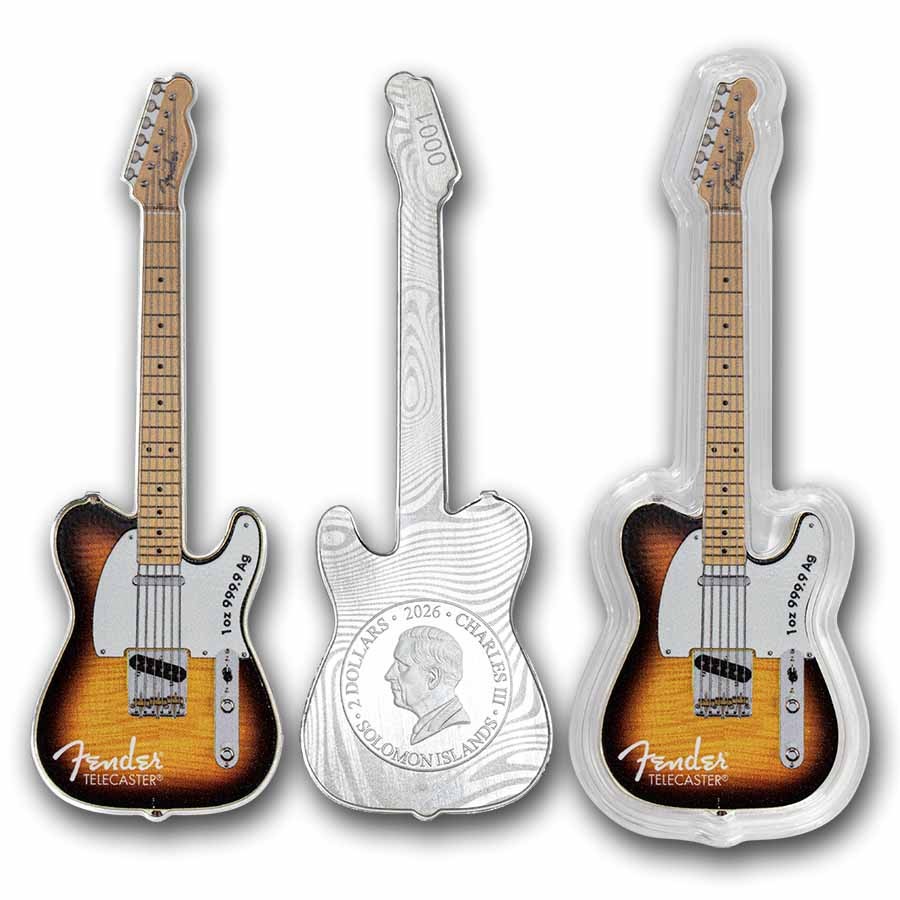 2026 1 oz Silver Fender® Telecaster 75th Anniversary Blind Box | eBay