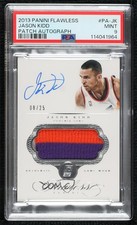 2013-14 Panini Flawless 8/25 Jason Kidd #PA-JK PSA 9 MINT Patch Auto HOF 3d3