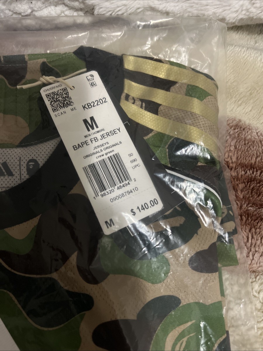 Adidas x Bape FB Jersey Top Crew Green Men's Size M (KB2202). 100