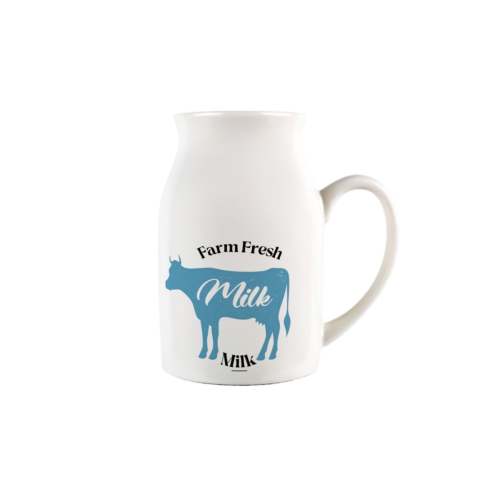 Dairy Milk Jug - Vintage Blue Small Porcelain Creamer Jug Pitcher with Handle